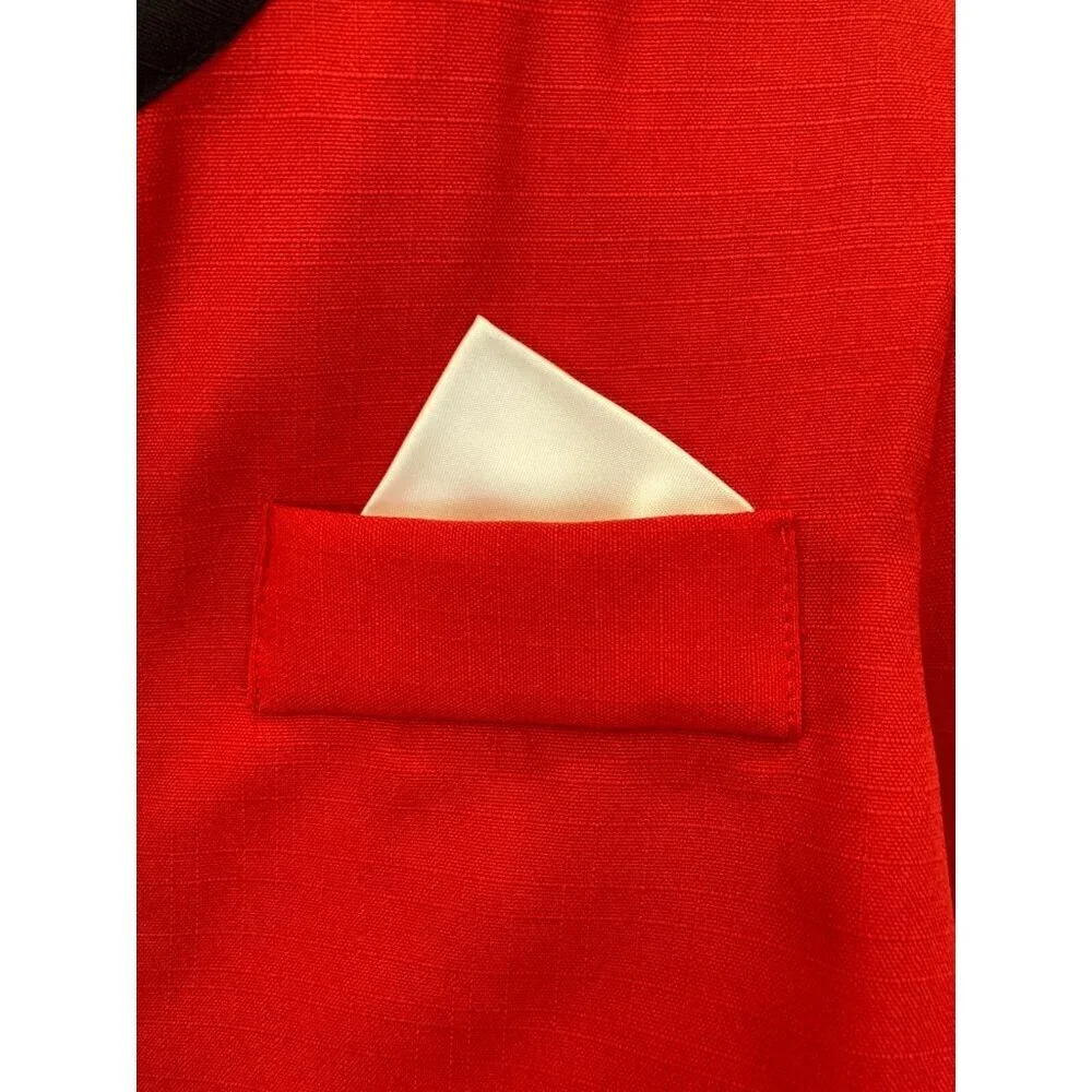 Vintage 90s Jerry Leigh Cherry Red Blazer Womens Size 18‎ Lightweight Steampunk